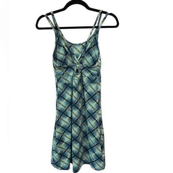 Title Nine plaid double spaghetti strap mini dress built in bra small athleisure - Picture 2 of 10